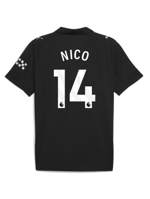 Manchester City Nico Gonzalez #14 Replika Borta Kläder 2025-26 Kortärmad Manchester City Nico Gonzalez #14 Replika Borta Kläder 2025-26 Kortärmad